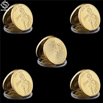 5 шт. Золотая коллекционная монета с изображением короля поп-музыки, суперзвезды Майкла Джексона, лауреата премии Грэмми