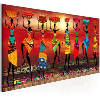 Африканские женщины Танцуют, Печать на цветном плакате, холст, живопись, Племенное Настенное искусство, Настенные картины для украшения гостиной Без рамок