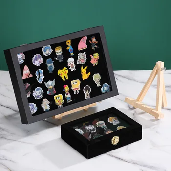 Коробка для хранения значков, Прозрачная Пылезащитная Коробка для брошей, Коллекция Медалей, Ювелирная доска для показа Коллекции медалей
