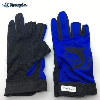 Новые перчатки для ловли рыбы Rompin с 3 разрезами на пальцах, противоскользящие перчатки