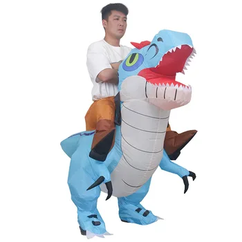Simbok Новый Надувной костюм динозавра Тираннозавр Рекс Для Верховой Езды Дракон Забавный Надувной костюм на Хэллоуин