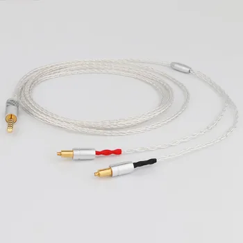 8-Жильный OCC Серебристо-позолоченный Плетеный кабель для наушников для наушников Shure SRH1540 SRH1840 SRH1440