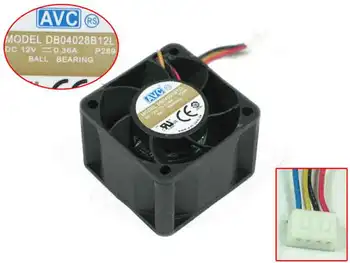 AVC DB04028B12L P126 Серверный вентилятор охлаждения DC 12V 0.36A 40x40x28 мм 4-проводной