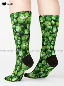 Носки с рисунком Sprouts Forever Зимние носки Персонализированный подарок с цифровой печатью 360 ° Harajuku Унисекс Для взрослых, подростков и молодежи