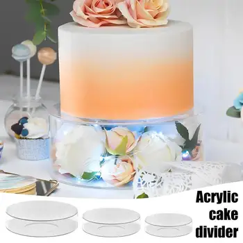 Подставки для торта Портативный Акриловый Наполняемый цилиндр Инновационная Прозрачная Разделительная доска для торта Основа для декора вечеринки Инструменты для торта