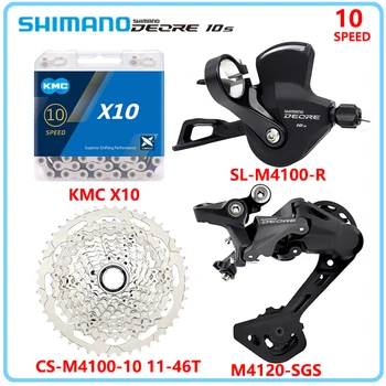Комплект Переключателей Скоростей SHIMANO DEORE M4100 1X10 для горного Велосипеда SL-M4100 Shifter M4120-SGS Задний Набор Переключателей Групп для горного Велосипеда