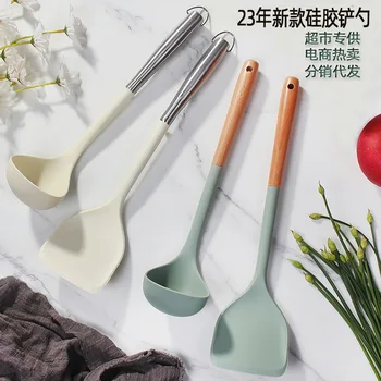 Пищевая силиконовая лопатка, антипригарная лопатка, Специальная высокотемпературная лопатка для приготовления пищи, Кухонная лопатка
