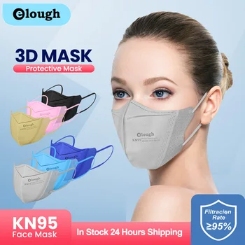 Elough mask FFP2 Одобренная CE 3D Защитная Маска для лица Kn95 Пылезащитная PM2.5 Дышащий Фильтрующий Респиратор KN 95 Маска