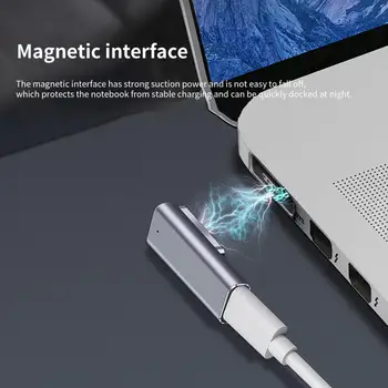 Высококачественный адаптер питания из алюминиевого сплава PD USB C в Mag-Safe 2 для MacBook Air/Pro