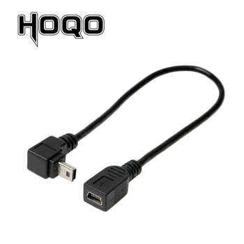 удлинительный кабель Mini USB с углом наклона 90 градусов, крепление на панель, Синхронизация даты, зарядка для материнской платы, кабель Mini-USB от мужчины к женщине