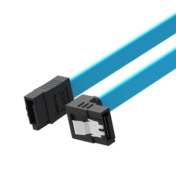 Жесткий кабель для передачи данных Синий 90 градусов/прямой высокоскоростной провод Sata 50 см E65C