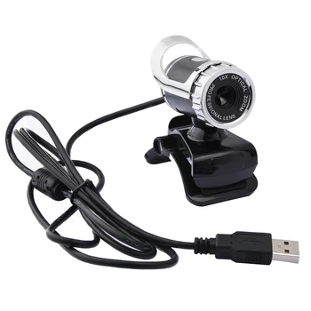 Объектив веб-камеры Веб-камера USB 12-Мегапиксельные Камеры высокой четкости Веб-камера 360 Градусов Зажим для микрофона для ПК