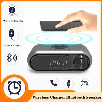 Портативный динамик Bluetooth, Беспроводное зарядное устройство USB для мобильного телефона, Звуковая коробка, Сабвуфер, Мини-домашний кинотеатр с динамиками FM-радио