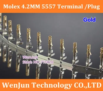 Высококачественный разъем Molex 4,2 мм 5557/штекер/Золотые клеммы контактный провод Корпус кабеля Женский Золотой штырь для PCI-E ATX Shell