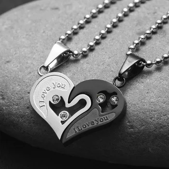Изысканные романтические ожерелья в виде сердечек для женщин и мужчин I Love You, ожерелье с полой строчкой, подходящие ко Дню Святого Валентина, ювелирные изделия, подарки