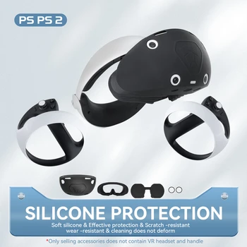 Комплект защитных чехлов 5 в 1 для гарнитуры PSVR2 VR, шлем, силиконовый чехол для лица, ручка, противоскользящая накладка для PS VR 2, Аксессуары