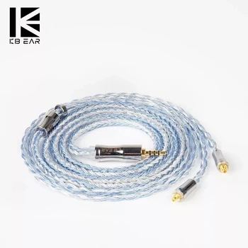 KBEAR Expansion 4N 24-Жильный Посеребренный Модернизированный кабель 2,5 мм/3,5 мм/4,4 мм Для наушников KBEAR KS2 KS1 BLON BL-01 BL-03 BL-05S