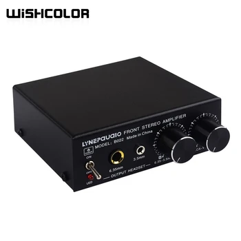 Стереофонический предусилитель Wishcolor B022 Предусилитель активных Динамиков для наушников с интерфейсами 6,35 мм и 3,5 мм
