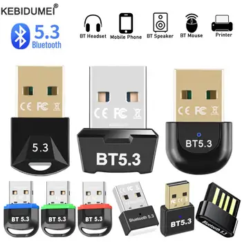 USB Bluetooth 5.3 Адаптер ключа для ПК Динамик Беспроводная мышь клавиатура Музыкальный аудиоприемник передатчик Bluetooth