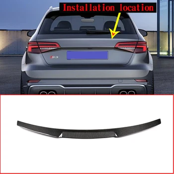 Для Audi A3 S3 2014-2019, автомобильный задний спойлер из настоящего углеродного волокна, отделка Крыла, автомобильные Аксессуары