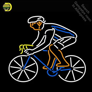 неоновая вывеска с логотипом спортивного велосипеда, гоночная СТЕКЛЯННАЯ трубка, неоновые световые вывески ручной работы, Реклама магазина, винтажные неоновые лампы оптом