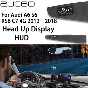 ZJCGO Авто HUD Дисплей Автомобильный Проектор Сигнализация Головной Дисплей Спидометр Лобовое Стекло для Audi A6 S6 RS6 C7 4G 2012 ~ 2018