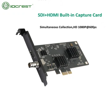IOCREST 2 Канала SDI + HDMI Совместимый HD PCIe Карта захвата Переключатель Игры Прямая Трансляция PS4/NS Зеркальная Камера 4k Запись Vmix