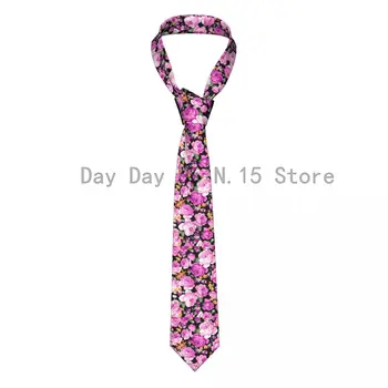 Галстук для мужчин, официальные узкие галстуки, Классический мужской Свадебный галстук с розами, джентльменский узкий