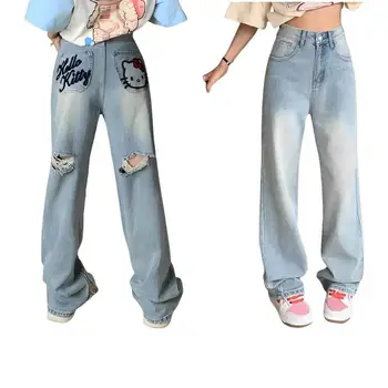 Sanrio/Потертые джинсы с рисунком 