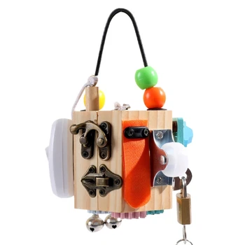Игрушка Монтессори Кубический замок, Обучающая Навыкам Портативная игрушка для малышей, Прямая поставка