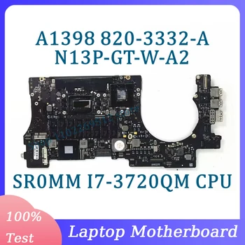820-3332-A 2,6 ГГц с процессором SR0MM I7-3720QM 16 ГБ Материнская плата для ноутбука Apple A1398 SLJ8C N13P-GT-W-A2 100% Работает хорошо