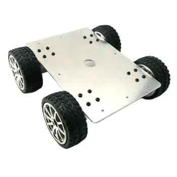 Автомобильный робот-трекинг из алюминиевого сплава 4WD, умное шасси с приводом на 4 колеса, 4шт, мотор-редуктор 25-го типа, Диаметр 65 мм