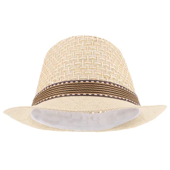 Соломенная шляпа с короткими полями, Пляжная шляпа, Дышащая тканая панама для мужчин и женщин