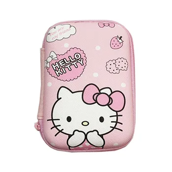 Сумка для хранения Hello Kitty для девочек Кабель для передачи данных Большой емкости Зарядное устройство Коробка Для хранения Детский Мультяшный кошелек для монет Sanrio Периферийное устройство