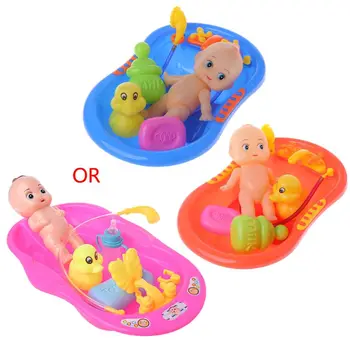 Ванна с куклой, игрушка для купания ребенка, плавающие в воде игрушки для раннего развития
