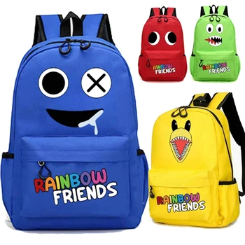 Радужный Рюкзак Друзей, красочные школьные сумки для мальчиков и девочек, вместительная студенческая сумка с рисунком аниме, Водонепроницаемый рюкзак для детских подарков