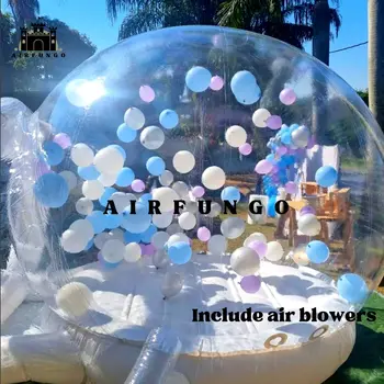 Горячая распродажа, Прозрачная надувная палатка-иглу, Надувной дом с надувным пузырем, дом с воздушным шаром, куполообразный дом с воздуходувкой для мероприятия на воздушном шаре