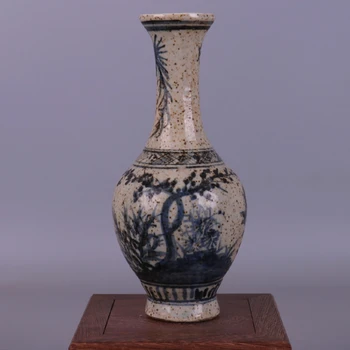 Коллекция ваз с синими и белыми хризантемами Минг Домашний декор Антикварный Антикварный Потертый Антикварный Фарфор Комната Сад