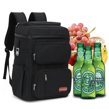 Большая сумка-холодильник для Пикника, Походный Термоизоляционный Рюкзак для еды С Открывалкой Для бутылок, 100% Герметичные сумки-холодильники с изоляцией для пива