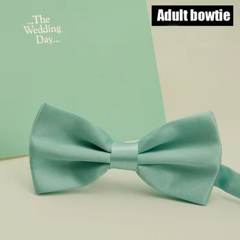 Модные мятно-зеленые мужские галстуки-бабочки для свадебной вечеринки, однотонные галстуки