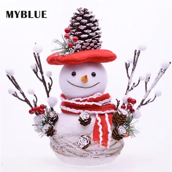 MYBLUE Рождественская фигурка куклы-Снеговика, Новогодний Сказочный сад, Снежный Человек, Аксессуары для украшения дома в скандинавском стиле