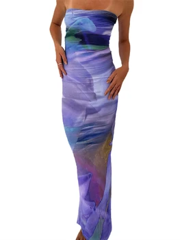 Женское Элегантное платье Макси с цветочным принтом и открытыми плечами для летней вечеринки, Свадебное платье для гостей