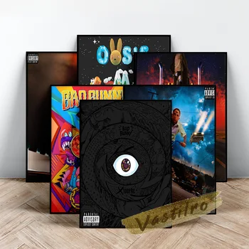 Плакат с Обложкой альбома Рэпера Bad Bunny, Настенное Искусство Рэп-хип-хоп Певицы, Настенное Изображение Музыкальной Звезды, Современный Модный Декор Стен, Идея Подарка