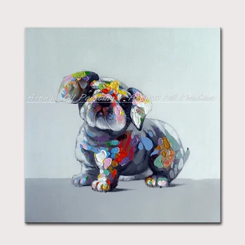 Артекс, панель с ручной росписью, милые собаки, животные, картины маслом на холсте, плакат в стиле поп-арт, настенные панно для гостиной, украшение дома