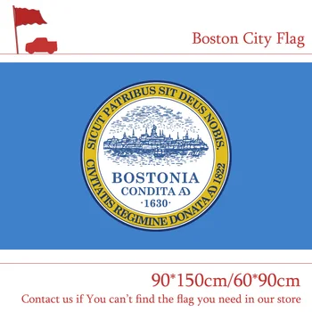 Флаг города Бостон Штата Массачусетс США 60*90 см 90* 150 см Флаг 3x5ft 100d Полиэстеровые Баннеры Для Голосования в Кампании