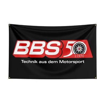 Флаг BBS 90x150 см, баннер с принтом гоночного автомобиля из полиэстера для декора