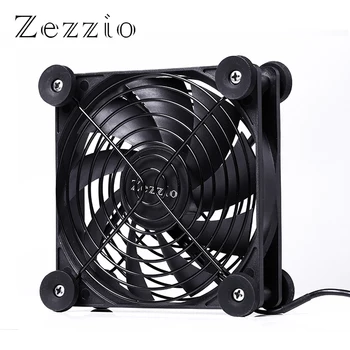 Бесшумный вентилятор Zezzio 120 мм 80 мм 5 В USB с 3-скоростным контроллером для вентиляторов AV-ресивера Wi-Fi маршрутизатора