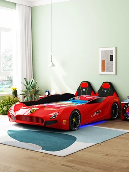 Детская кровать для мальчика автомобильная кровать мультяшная соединительная кровать односпальная кровать отдельная кровать