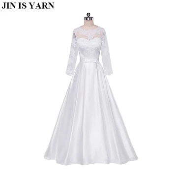 2018 Свадебное платье без бретелек цвета слоновой кости в стиле милой невесты, вечернее платье с кружевными рукавами