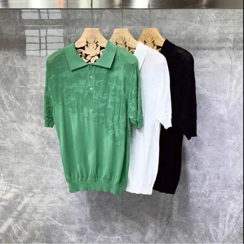продажа B03524 Горячая Новинка, Модные Рубашки поло 2023, Популярный известный бренд, Дизайнерская мужская одежда в стиле вечеринок